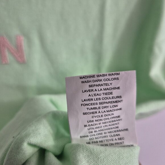 Born Fly Mens T-Shirt Size L Embroidered Mint Green 100% Cotton NWT 48 - Picture 5 of 9